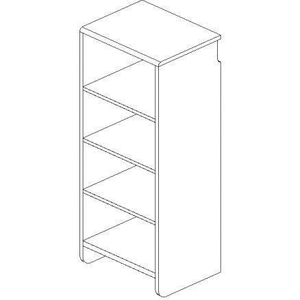 White 18" Shelf and Hang Half Cabinet